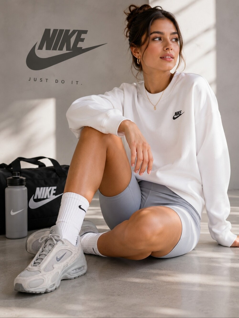 NIKE Women's 8.5 Air Max Sneakers Muse College Grey HM0750-001 Activewear